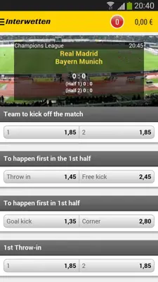 Interwetten android App screenshot 2