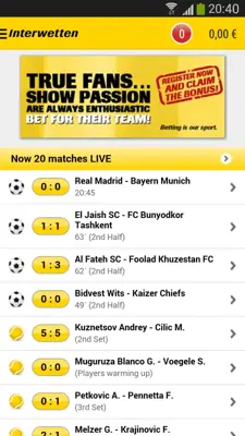 Interwetten android App screenshot 4